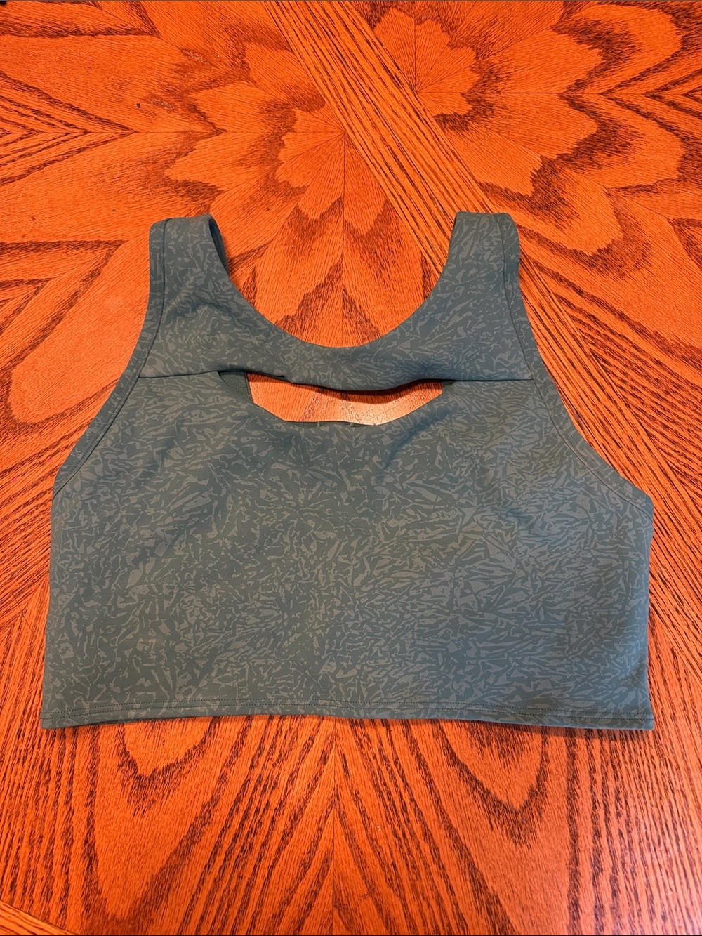 Lululemon Scoop-Back Seamless Sports Bra in Slate Green